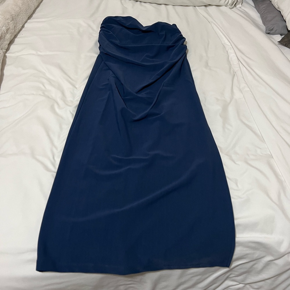 Zara Midnight Blue Skirt With Slit